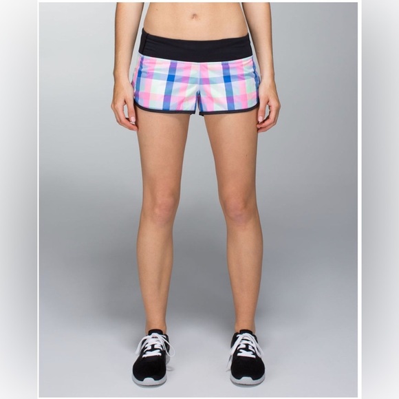 Lululemon Speed Short *2-way Stretch in Pop Plaid Reflective Multi - Picture 2 of 9
